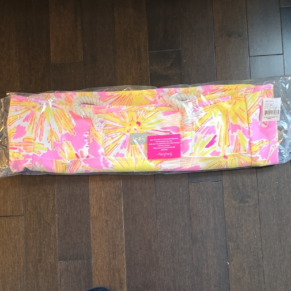 Lilly Pulitzer Pink and Yellow Beach Towel